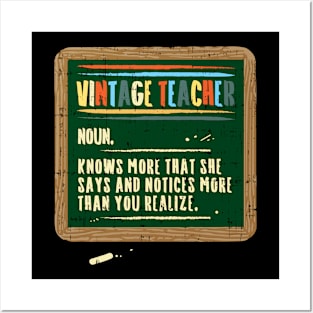 Vintage Teacher Definition Posters and Art